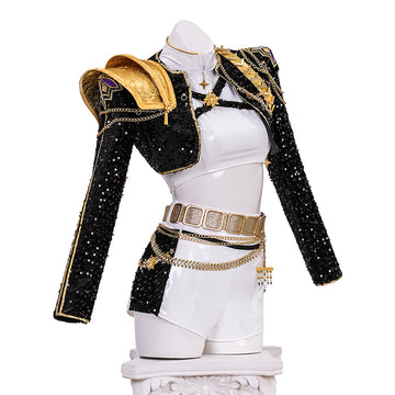 Kpop Demon Hunters Rumi Golden Black Performance Dance Outfit Ver2 Becostume